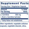 Life Extension L-Carnitine 500mg 30 VegCap - 2 PACK