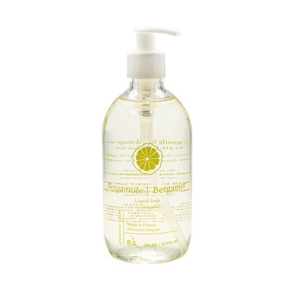 Luxury Hand Soap by Provence Santé 16.9 oz - Liquid Hand Soap for Bathroom, French Soap with Moisturizing with Sweet Almond Oil, Light Citrus Bergamot Scent - Liquid Soap Bottle with Pump