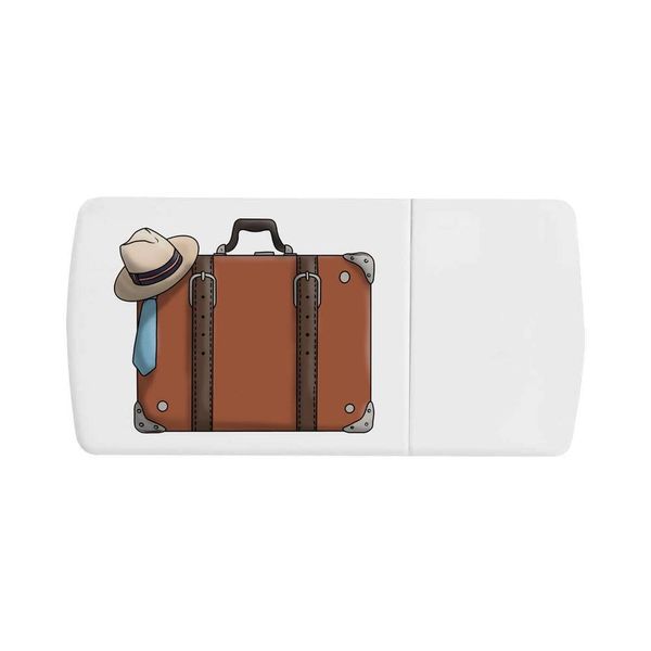 'Travel Suitcase' Pill Box with Tablet Splitter (PI00020383)