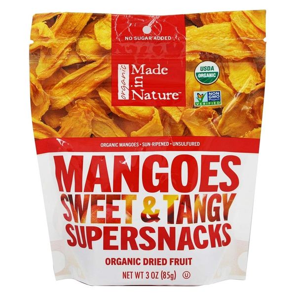 Made In Nature Dried Mango, 3 Ounce - 12 per case.