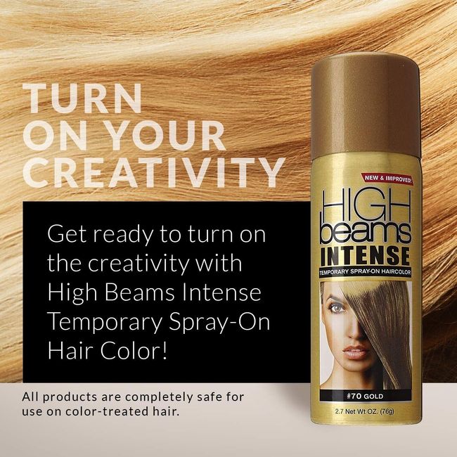 SALON GRAFIX HIGH BEAMS INTENSE TEMPORARY SPRAY ON HAIR COLOR #70 GOLD, 2.7 Oz