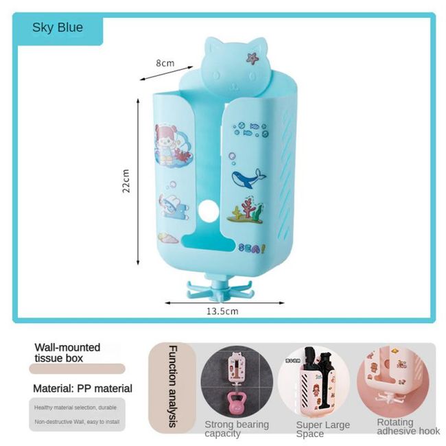 Kitchen Grocery Plastic Bag Holder Dispenser Wall Mount Garbage Bag Holder  Refillable Trash Bag Saver Kitchen