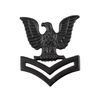 Navy Cap Device: E5 Petty Officer Second Class - black metal