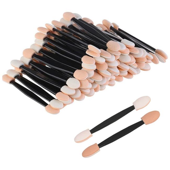 50Pcs Sponge Eyeshadow Applicators Eyeshadow Brush Disposable Eye Shadows Sponge Brushes Double Head Sponge Eyeshadow Brush Make Up Brush Makeup Applicators for Eyeliner Arts Crafts Beauty Tool