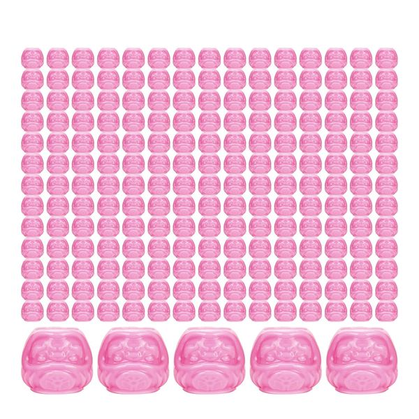 BAMTTOO Tattoo Ink Caps Pigment Cups Permanent Makeup Tools 200pcs Tattoo Ink Holder Plastic Ink Caps for Tattooing Tattoo Supplies (Pink)