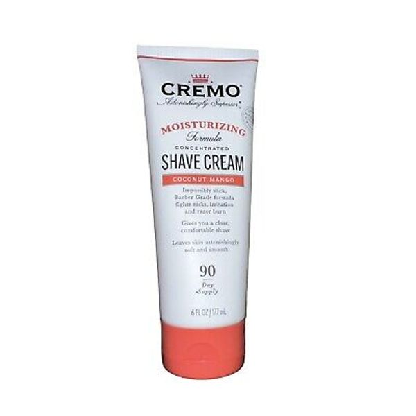 Cremo Moisturizing Concentrated Shave Cream Coconut Mango 6oz