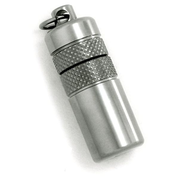 [rezie] Leger Textured Cylinder Type (Cylinder) Pure Titanium Pill Case pc01-wa – 3 Popular Brand Men's