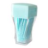 200pcs Double-Head Toothpicks Soft Plastic Oral Care Interdental Floss Cleaners Floss Picks,Braces flossers,Floss for Braces,Floss Sticks for Adults(Sky-Blue)
