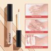 PHOERA Full Coverage Liquid Concealer 1 Count, Moisturizer HD High Definition Foundation, 24HR for Dark Circles (101#LIGHT)