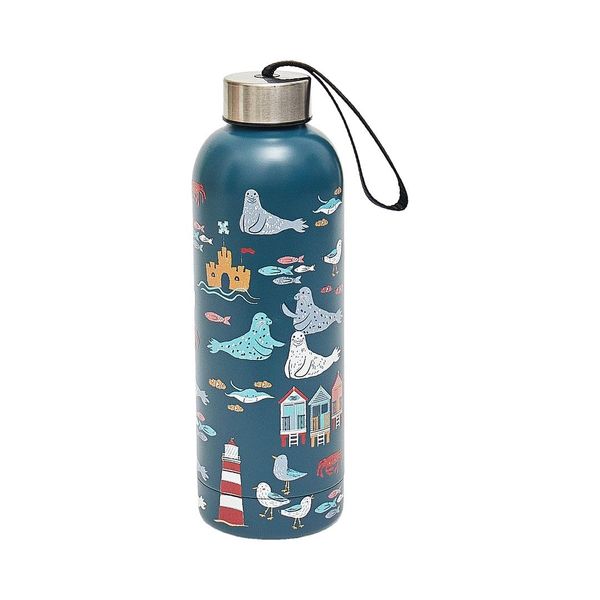 Eco Chic Reusable Thermal Bottle Stainless Steel Leakproof Insulated Water Bottle (Seaside Navy)