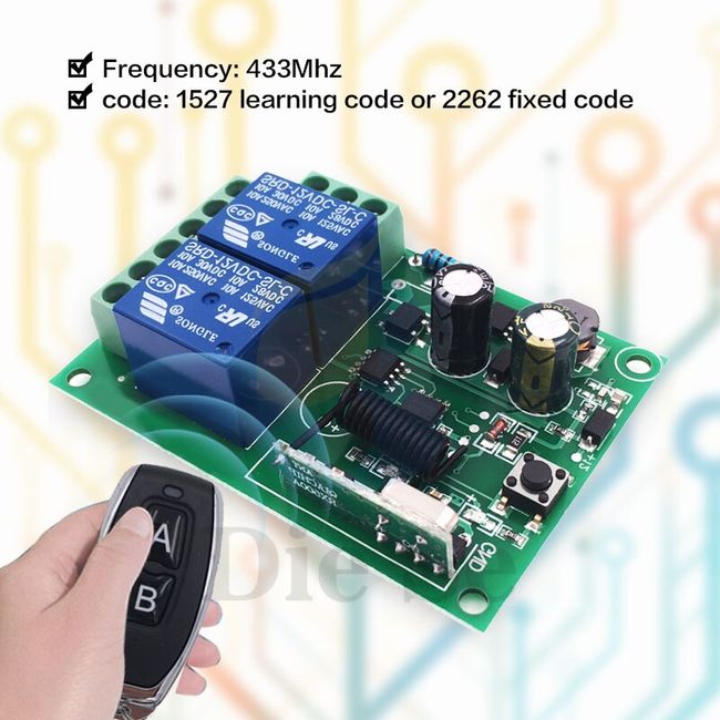 Diese 433Mhz RF Wireless Remote Control Switch ON\OFF AC85V