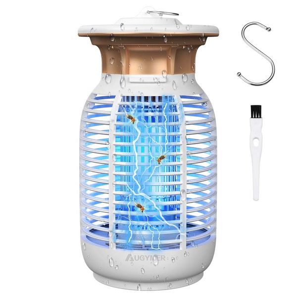 AUGYMER Electric Insect Killer, Fly Trap, Insect Trap, Outdoor Use, IPX4 Waterproof, 15 W, 2 M Cable, Effective Range: 50 m², 360° Powerful Mosquito Repellent, Mosquito Repellent, Fly Killer, Electric