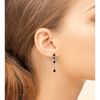 Franki Baker Pretty Silver Heart Red Garnet Gemstone Drop Earrings