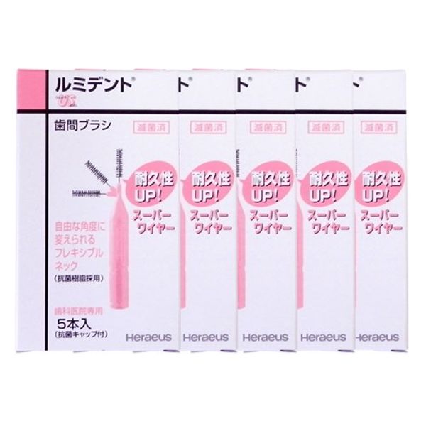 Hereus Lumident Interdental Brush, 5 Pieces x 5 Pieces (US (pink))