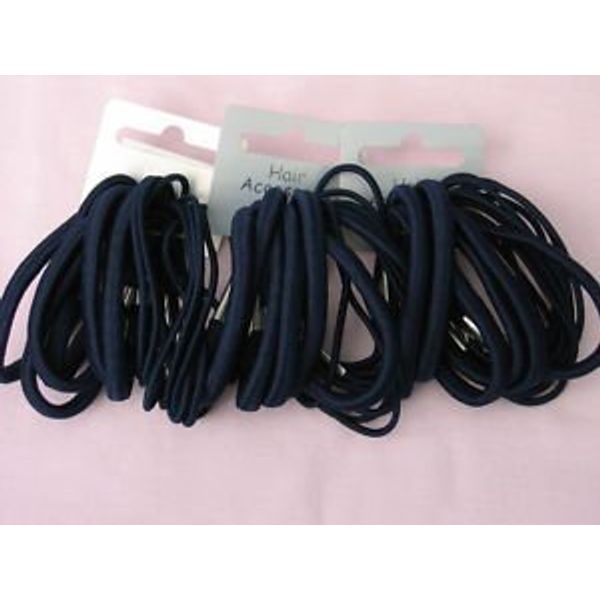 54 X Thick & Thin Navy Blue Hair Elastics/Bobbles