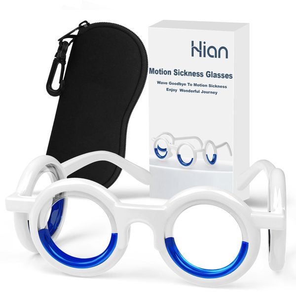 Anti-Motion Sickness Smart Glasses, Ultralight Wearable Nausea Relief (XIN-Deep Black-DE-2)