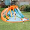 15.25' x 13.8' x 7.5' Outdoor Inflated Castle for Sliding, Climbing, & Splashing