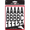 Letters Numbers,2" Die Cut Blk