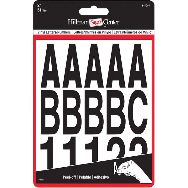 Letters Numbers,2" Die Cut Blk
