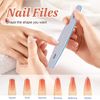 6Pcs Nail Files, MORGLES Gel Acrylic Nail File Set Nail Buffer Block Emery Boards for Acrylic/Natural/Gel Nails Polish