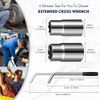 Wrench 4 Way Lug Nut Foldable Adjustable Lug Nut Socket Wheel Tire Change Tool