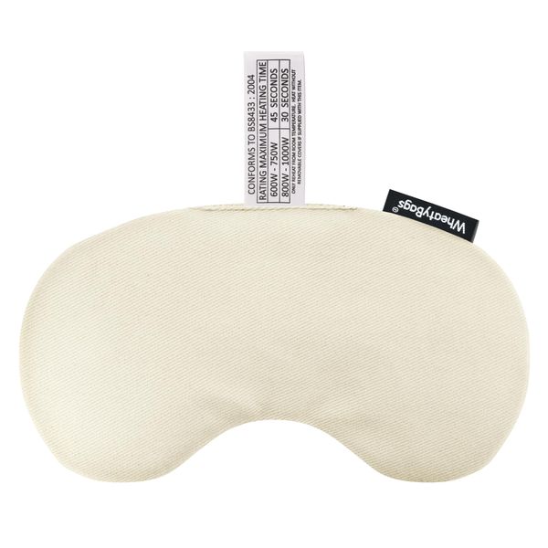 WheatyBags Wheat Bag Microwave Eye Mask Heat Pack and Ice Pack (Cotton Fabric - Natural)