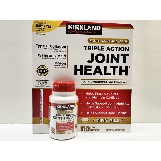 KIrkland Triple Action Joint Health 110 Tablets. Compare to Move Free Ultra