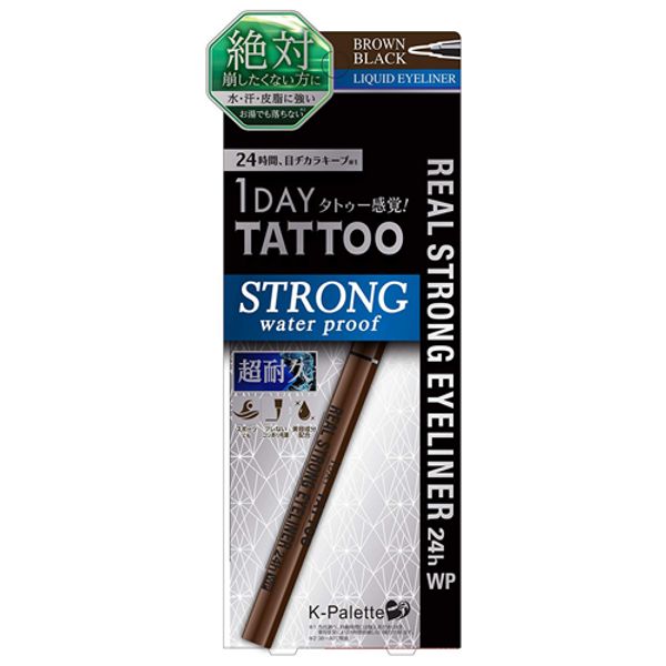 K-Palette Real Strong Eyeliner 24h Waterproof Brown Black