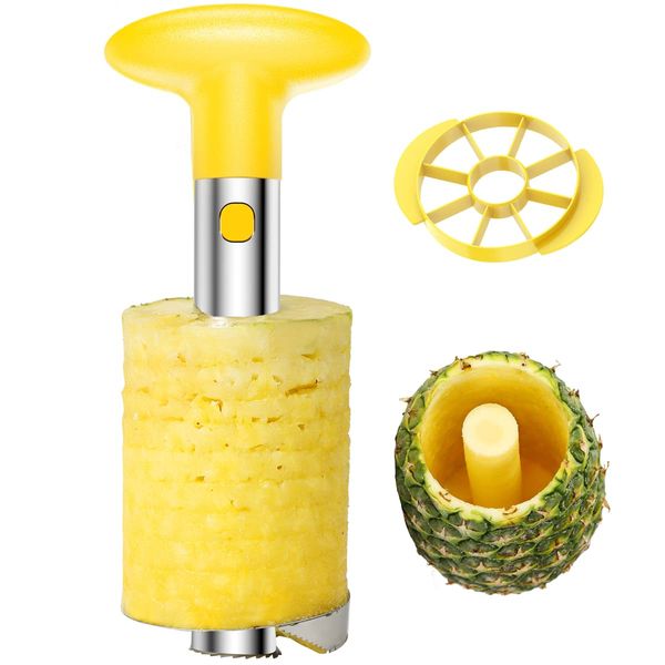 Pineapple Peeler and Corer Slicer Cutter Stainless Steel Easy Kitchen Fruit Tool by SameTech