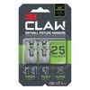 3M CLAW Drywall Picture Hangers [25 lbs.]: 4-pack (Silver) [4-sets]
