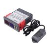 Temperature Controller, Digital Display Temperature and Humidity Controller Meter with Integrated Sensor (-20 ° C ~ 80 ° C)(12V)