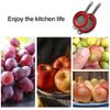 Comioke Collapsible Colander Set, 2pcs Folding Colander, Foldable Filter Drain Baskets, Collapsible Strainer, Red
