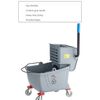 26 QT Grey Space Saving Combo Mop Bucket and Side Press Wringer Lavex