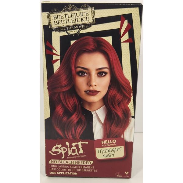 Splat Midnight Ruby Red 30 Wash No Bleach Kit Limited Edition Beetlejuice New