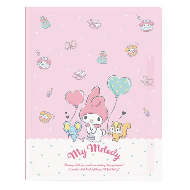 Mplan 001625-54 Sanrio Characters Binder, 26 Holes, B5, My Melody