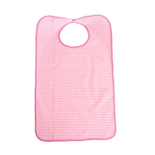 ROSENICE Waterproof Adult Clothing Protectors Bib Double Layer Mealtime Dining Disability Aid Apron (Pink)