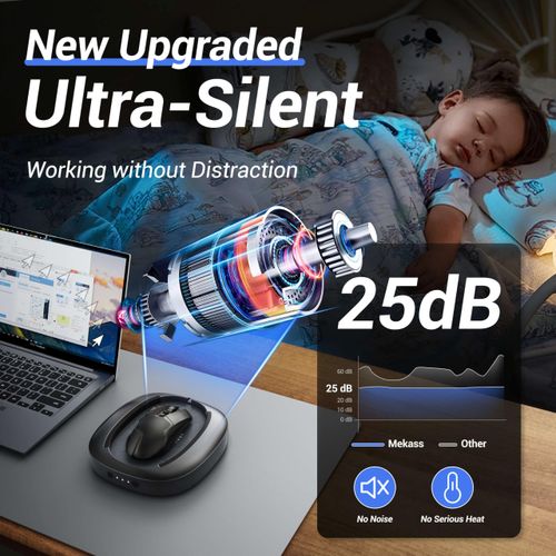 MEKASS Mouse Jiggler Udetectable with Timer, Ultra-Silent Mouse Mover Device to Keep Computer PC Laptop Alive, Automatic Mouse Wiggler Shaker to Keep Mouse Moving Work from Home (Red and Grey-Line)