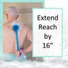 EOT Wellness Bendable Long Handled Silicone Body Brush & Hair Scrubber - Bath Shower Back Brush, Shampoo Hair & Scalp Massager, Back Scrubber for Shower (Blue Sapphire)