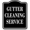 Gutter Cleaning Service BLACK Aluminum Composite Sign, 8.5"x10"