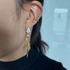 Gold/Silver 925 Sterling Silver Snake Conch Ear Cuff (Gold Left)