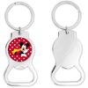 Mickey Mouse Inspired Bottle Opener Keychain Round (red)