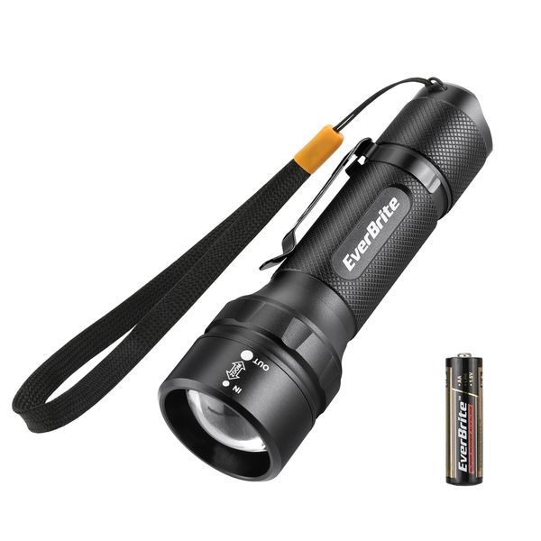 EverBrite Small Torch LED, Aluminum LED Flashlight 3 Modes, 150LM Adjustable Focus Pocket Torch Camping, Gifts for Family, Friends, Kids