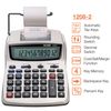 Victor Printing Calculator, 1208-2 Compact and Reliable Adding Machine with 12 Digit LCD Display, Battery or AC Powered, Includes Adapter,White