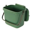 5 Litre Plastic Kitchen Compost Caddy with 50x Tie handle bags, Green