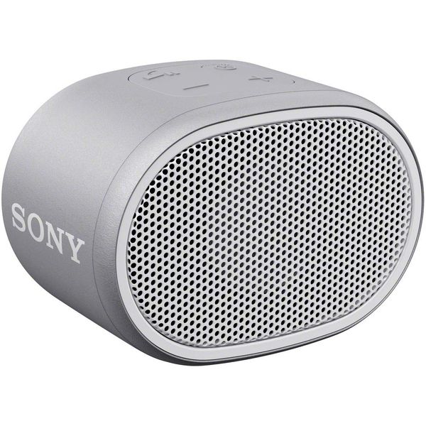 Sony SRS-XB01 W Wireless Portable Bluetooth Speaker, Waterproof, Operates Without Smartphone, Strap Included, 2018 Model, Comes with Microphone, White