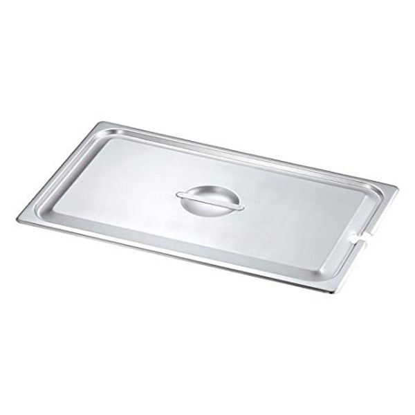 Honma Seisakusho 88122 Hotel Pan Lid, Silver, External Dimensions 6.2 x 3.5 inches (159 x 88 mm), NC Type (Cut Hole)