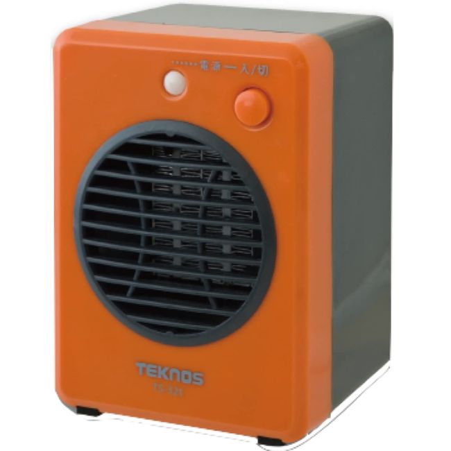 TEKNOS TS-321 Mini Ceramic Fan Heater, 300W, Orange