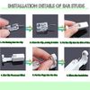 Self Ear Piercing Kits – 4 Pack Self Ear Piercing Gun With Hip Hop Black Earrings,Cool Boy Girls Men Ear Pearcings Kit Black Earring Studs,Safety Ear Piercing Gun Kit Tool (6MM Black Simple)