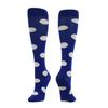 TCK Krazisox Polka Dot Over The Calf Socks (Royal/White, Medium)