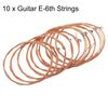 sourcing map Acoustic Guitar Strings, 85cm/2.79ft E-6th Strings-Warm, Bright, Balanced Tone Pack of 10